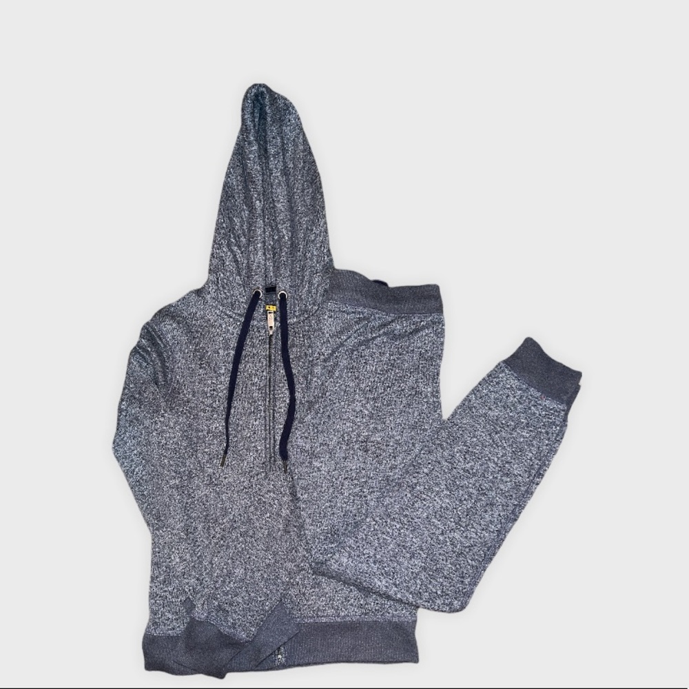 Prince & Fox Jogging Set. Full zip hoodie. Blue. Medium